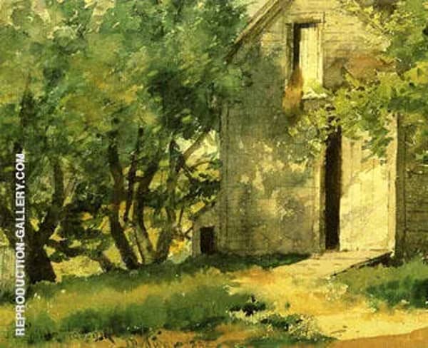 White Barn 1882 by Childe Hassam | Oil Painting Reproduction