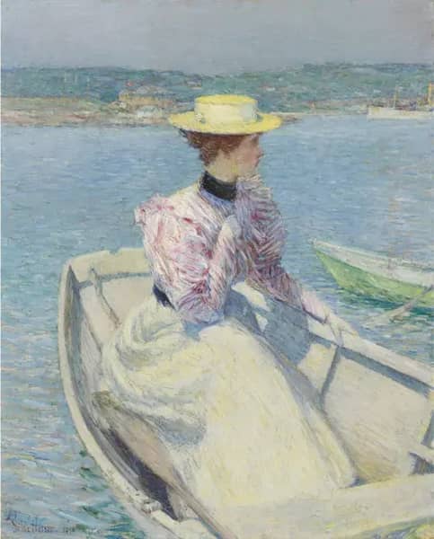 White Dory Gloucester by Childe Hassam | Oil Painting Reproduction