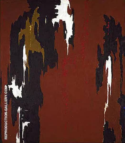 1946 H Indian Red and Black by Clyfford Still | Oil Painting Reproduction