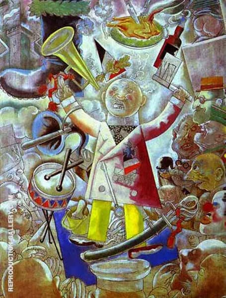 The Agitator 1928 by George Grosz | Oil Painting Reproduction
