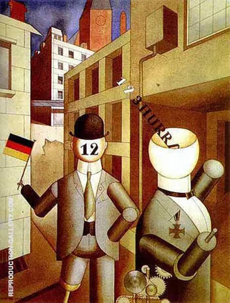 Republican Automatons 1920 by George Grosz | Oil Painting Reproduction