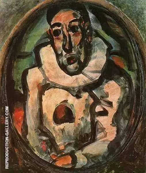 White Pierrot 1911 by George Rouault | Oil Painting Reproduction