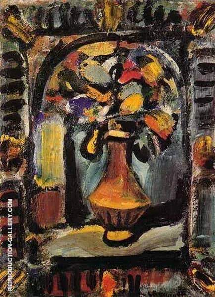 Decorative Flowers 1939 by George Rouault | Oil Painting Reproduction