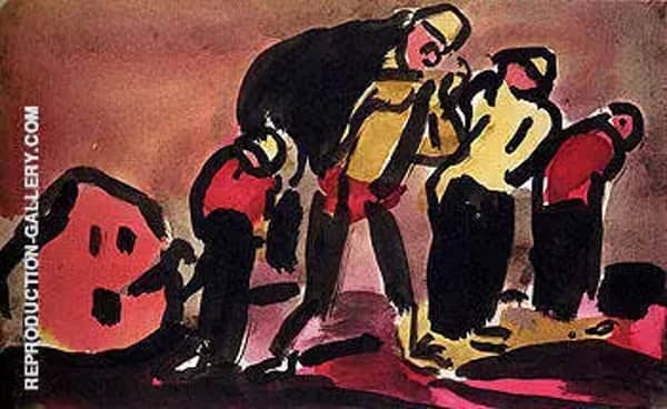 Faubourg c1910 by George Rouault | Oil Painting Reproduction