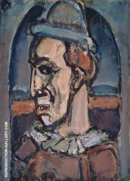 Profile of a Clown c1940 by George Rouault | Oil Painting Reproduction