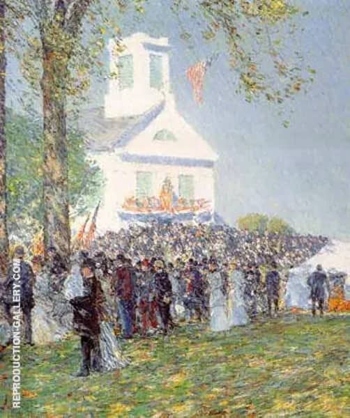 County Fair New England by Childe Hassam | Oil Painting Reproduction