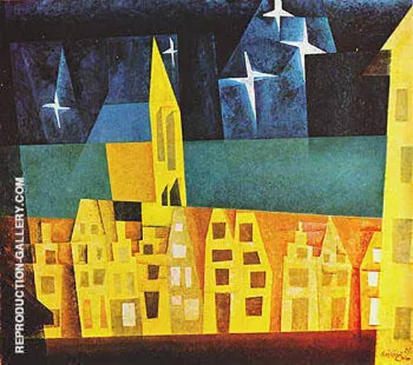 Stars above the Town 1932 by Lyonel Feininger | Oil Painting Reproduction