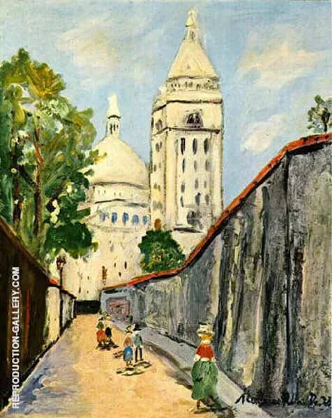 Basilica by Maurice Utrillo | Oil Painting Reproduction