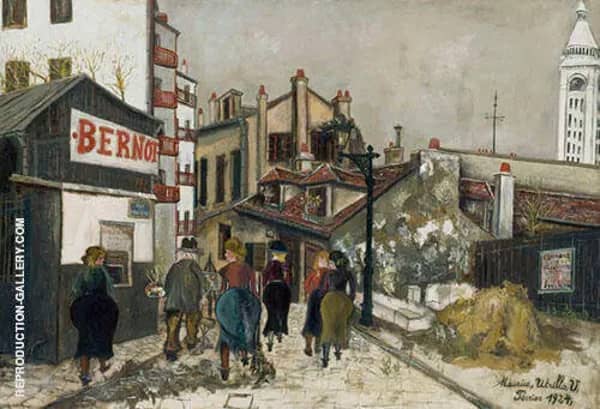 La Maison Bernot 1924 by Maurice Utrillo | Oil Painting Reproduction