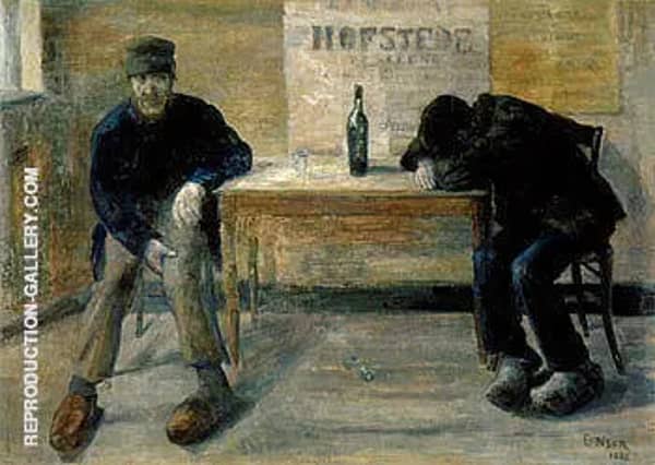 The Drunkards 1882 by James Ensor | Oil Painting Reproduction