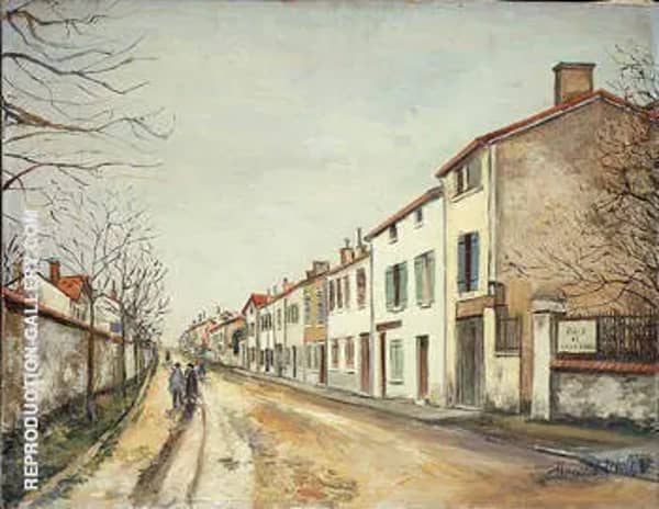 Suburban Street Scene 1910 by Maurice Utrillo | Oil Painting Reproduction