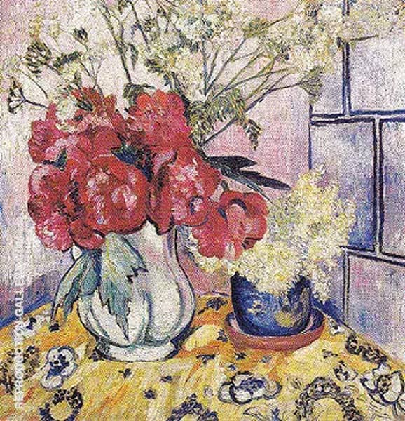 Peonies 1906 by Natalia Goncharova | Oil Painting Reproduction