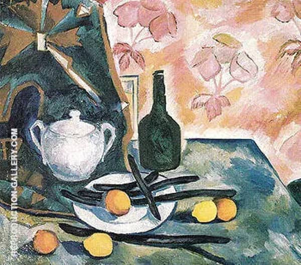 Still Life with a Green Bottle c1908 | Oil Painting Reproduction