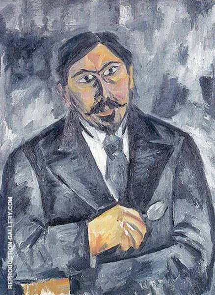 Portrait of an Unknown Man in Black c1910 | Oil Painting Reproduction