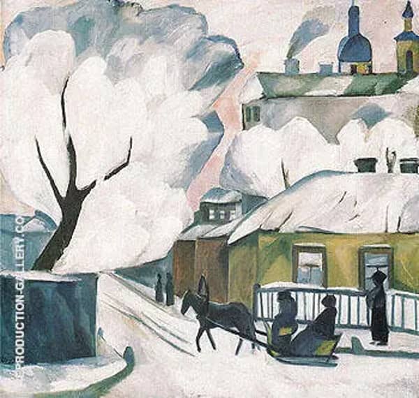 Moscow Winter c1910 by Natalia Goncharova | Oil Painting Reproduction