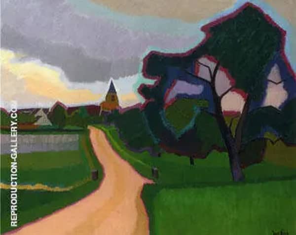 Church at Orgeruse 1908 by Auguste Herbin | Oil Painting Reproduction