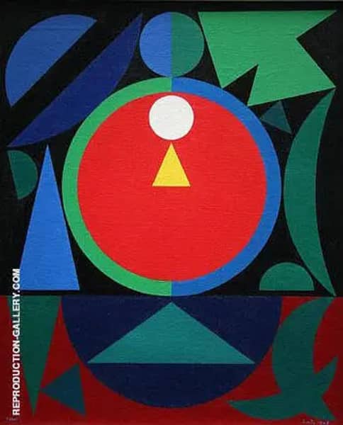 Eros I 1948 by Auguste Herbin | Oil Painting Reproduction