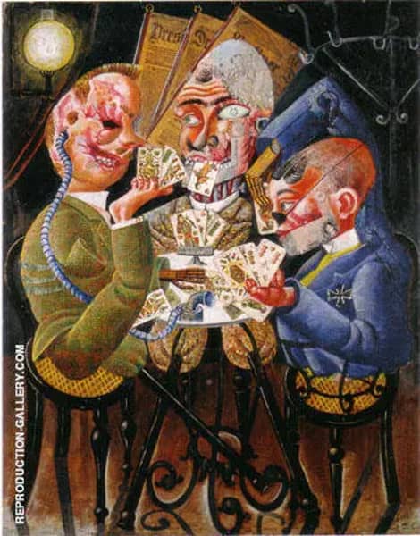 Skat Players 1920 by Otto Dix | Oil Painting Reproduction