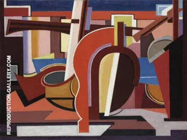 La Barque 1927 by Auguste Herbin | Oil Painting Reproduction