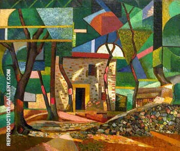 Paysage de Ceret 1913 by Auguste Herbin | Oil Painting Reproduction
