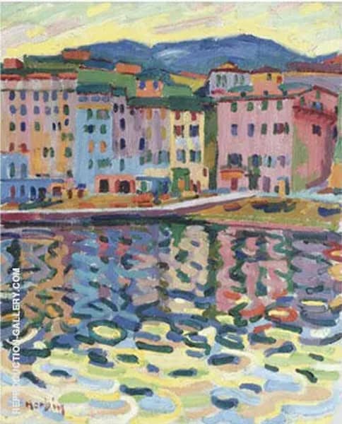 Quai du Port de Bastia 1907 by Auguste Herbin | Oil Painting Reproduction