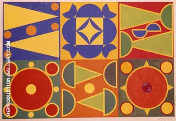 Untitled 1946 by Auguste Herbin | Oil Painting Reproduction