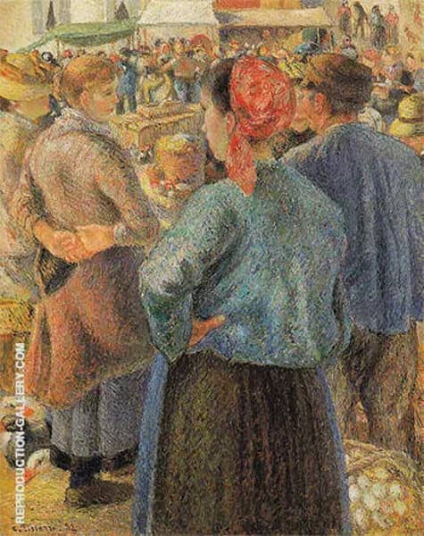 The Poultry Market at Pontoise 1882 | Oil Painting Reproduction