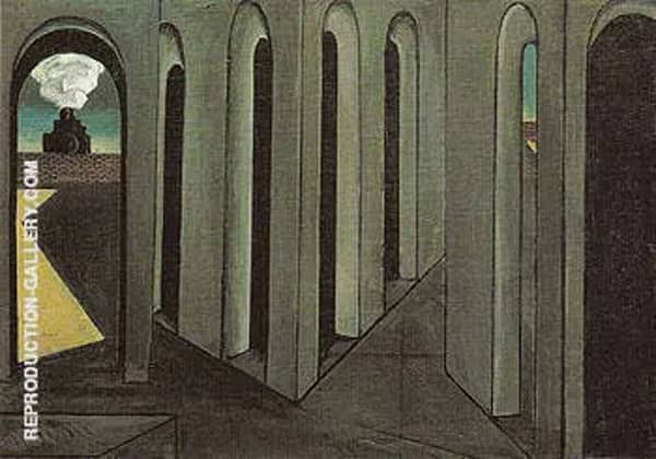 The Anxious Journey 1913 by Giorgio de Chirico | Oil Painting Reproduction