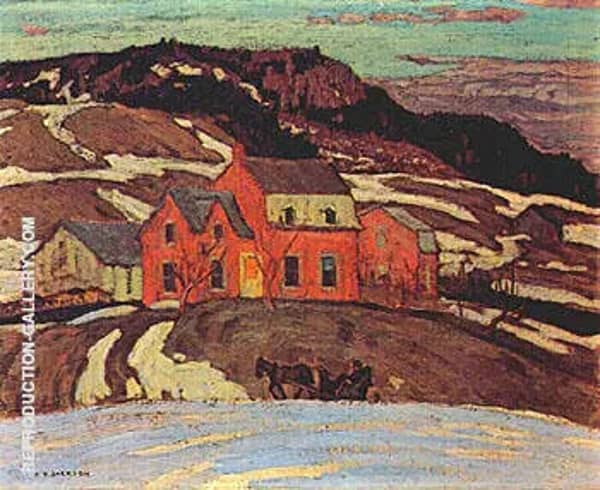 Early Spring Quebec 1923 by A Y Jackson | Oil Painting Reproduction