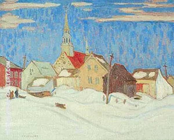 Quebec Village 1921 by A Y Jackson | Oil Painting Reproduction