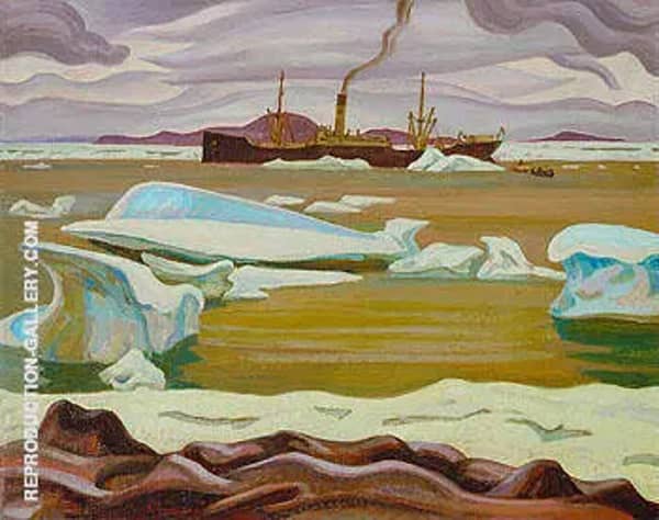 The Beothic at Bache Post Ellesmere Island 1929 | Oil Painting Reproduction