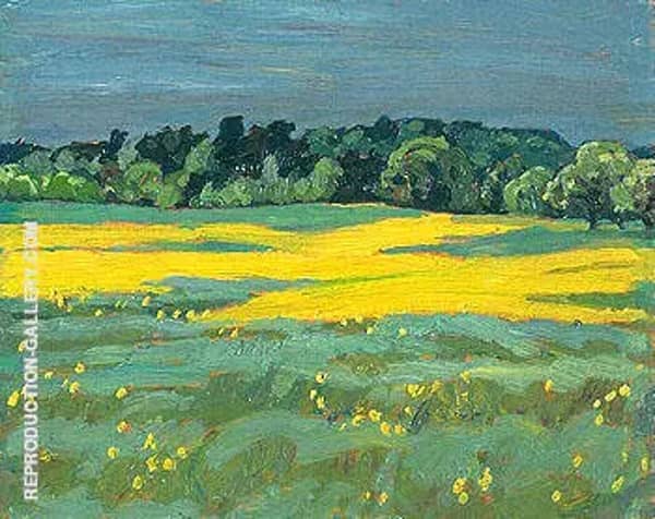 Wild Mustard Brockville 1922 by A Y Jackson | Oil Painting Reproduction