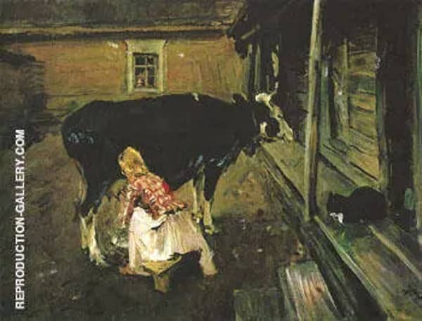 A Finnish Yard 1902 by Valentin Serov | Oil Painting Reproduction
