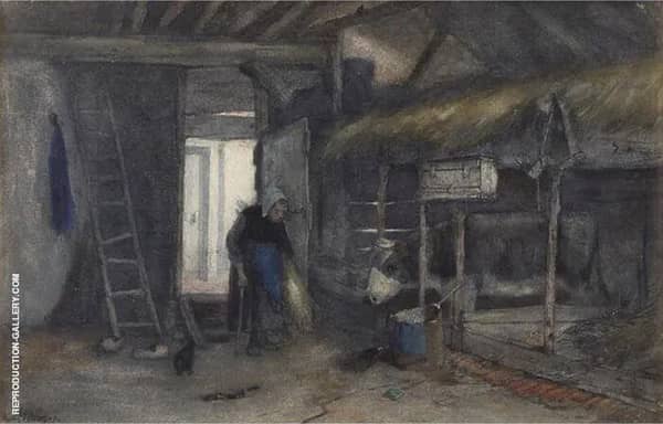 Feeding Time by Anton Mauve | Oil Painting Reproduction