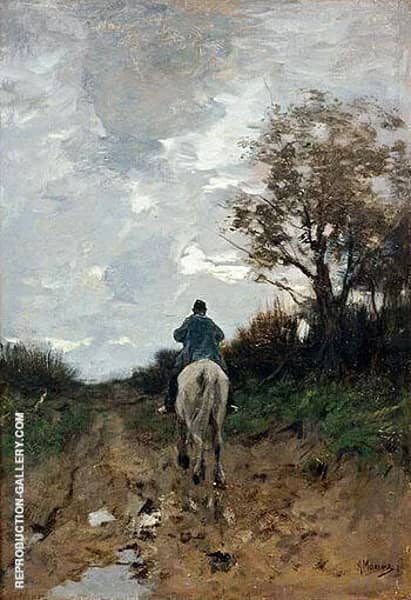 Huiswaarts c1861 by Anton Mauve | Oil Painting Reproduction