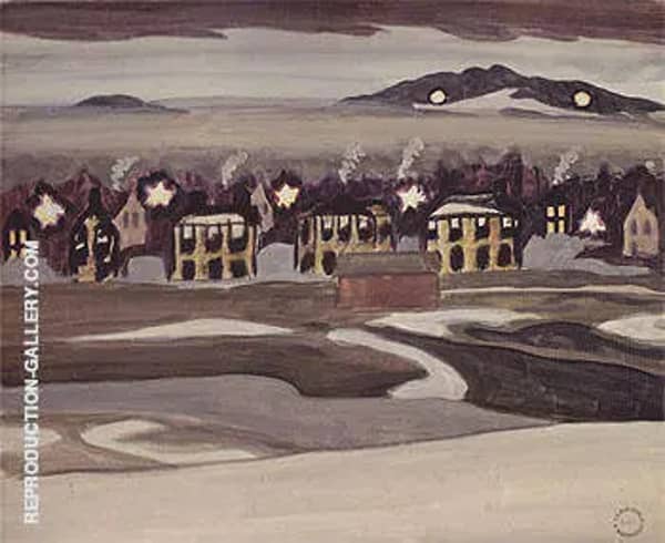 Village Lights 1920 by Charles Burchfield | Oil Painting Reproduction