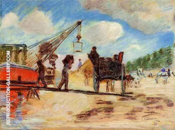 Le Charrois au Bord de La Seine | Oil Painting Reproduction