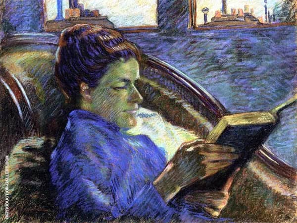 Madame Guillaumin Reading by Armand Guillaumin | Oil Painting Reproduction