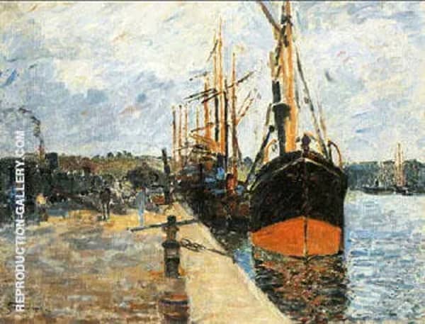 The Quay at Rouen 1882 by Armand Guillaumin | Oil Painting Reproduction