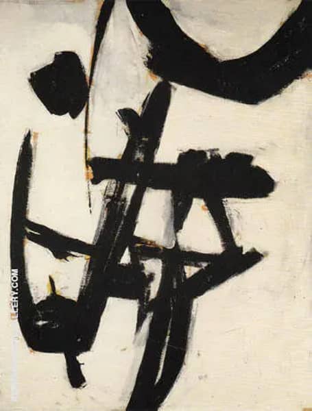 Abstraction C 1950 51 by Franz Kline | Oil Painting Reproduction