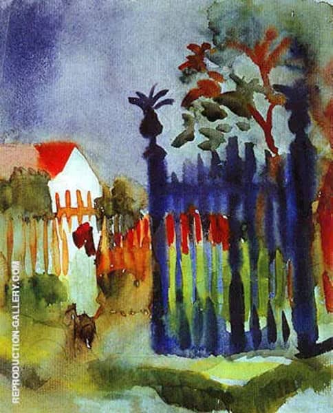 Garden Gate by August Macke | Oil Painting Reproduction