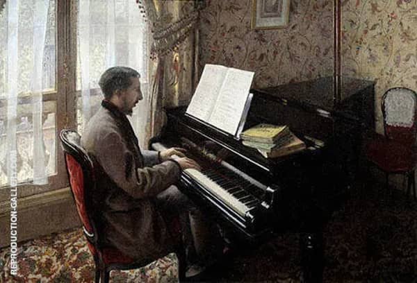 Young Man Playing the Piano 1876 | Oil Painting Reproduction