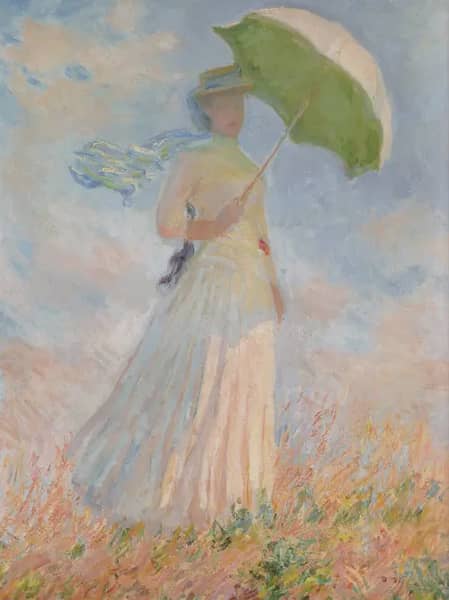 Woman with a Parasol Turned towards the Right 1886 by Claude Monet