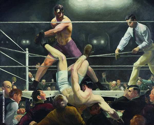 Dempsey and Firpo 1924 by George Bellows | Oil Painting Reproduction