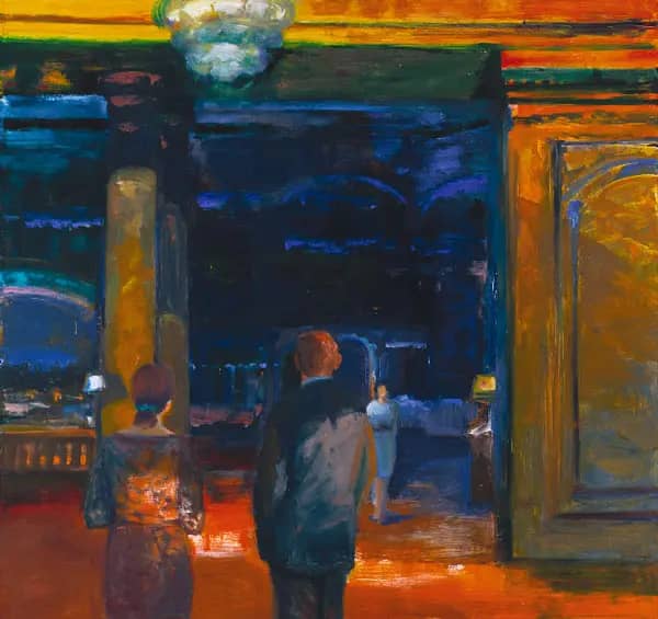 The Glass Chandelier 1969 by Elmer Bischoff | Oil Painting Reproduction