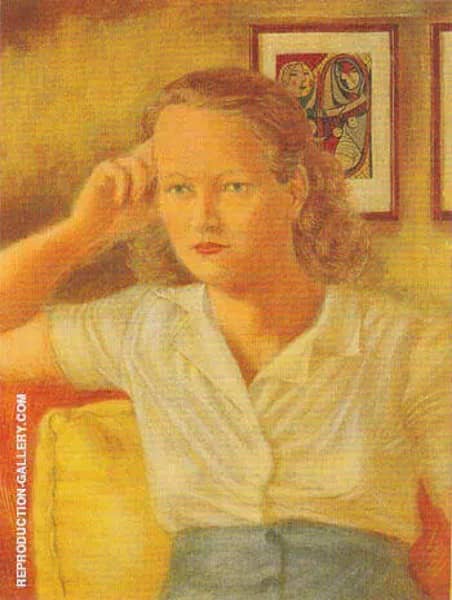 Portrait of Jean c.a.1940 by Elmer Bischoff | Oil Painting Reproduction