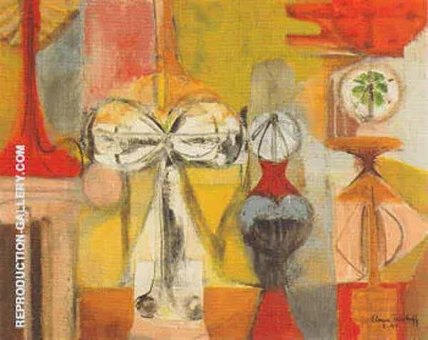 Interior May 1947 by Elmer Bischoff | Oil Painting Reproduction