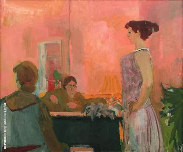 The Singing Lesson 1952 by Elmer Bischoff | Oil Painting Reproduction