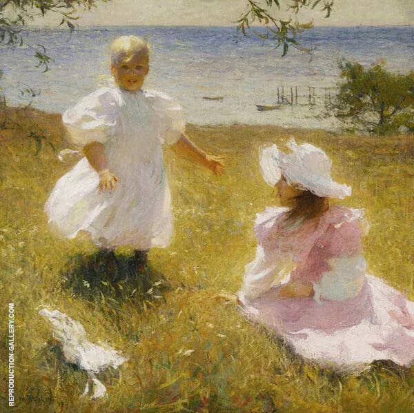 The Sisters by Frank Weston Benson | Oil Painting Reproduction