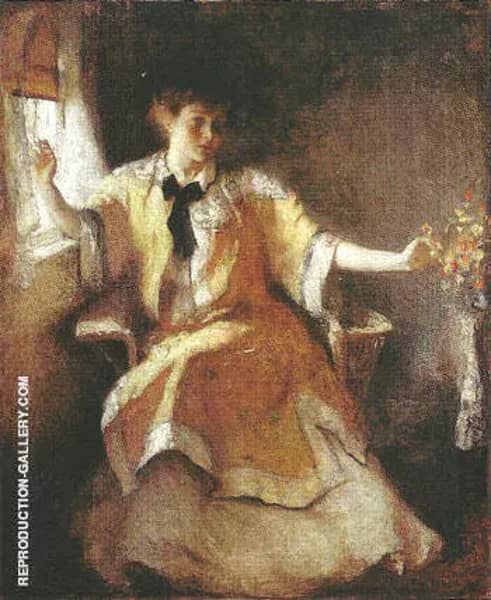 Young Girl by a Window 1911 | Oil Painting Reproduction